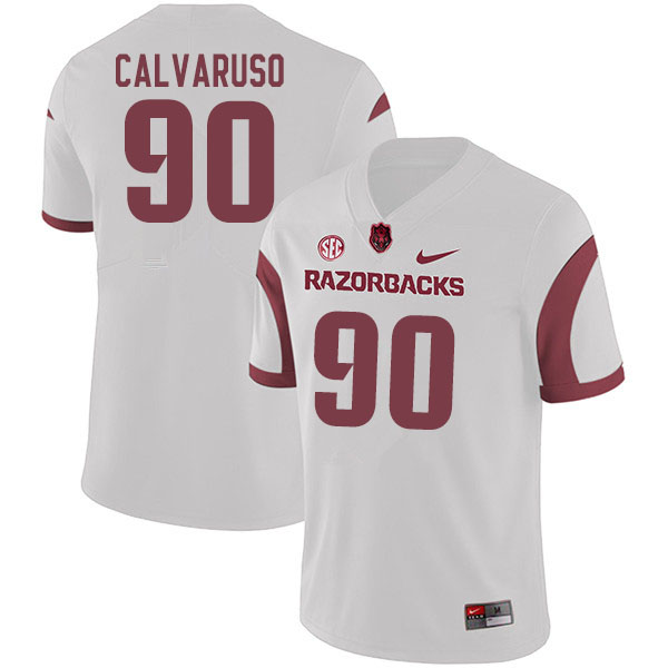 Men #90 Vito Calvaruso Arkansas Razorbacks College Football Jerseys Sale-White